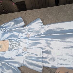 Vintage Lalique Designs Cream and Light Blue Two Piece Set